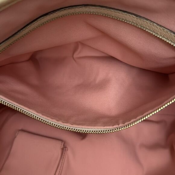 LOW START Gucci Sherry Line GG Pink Canvas Tote With Charms - Picture 10 of 13